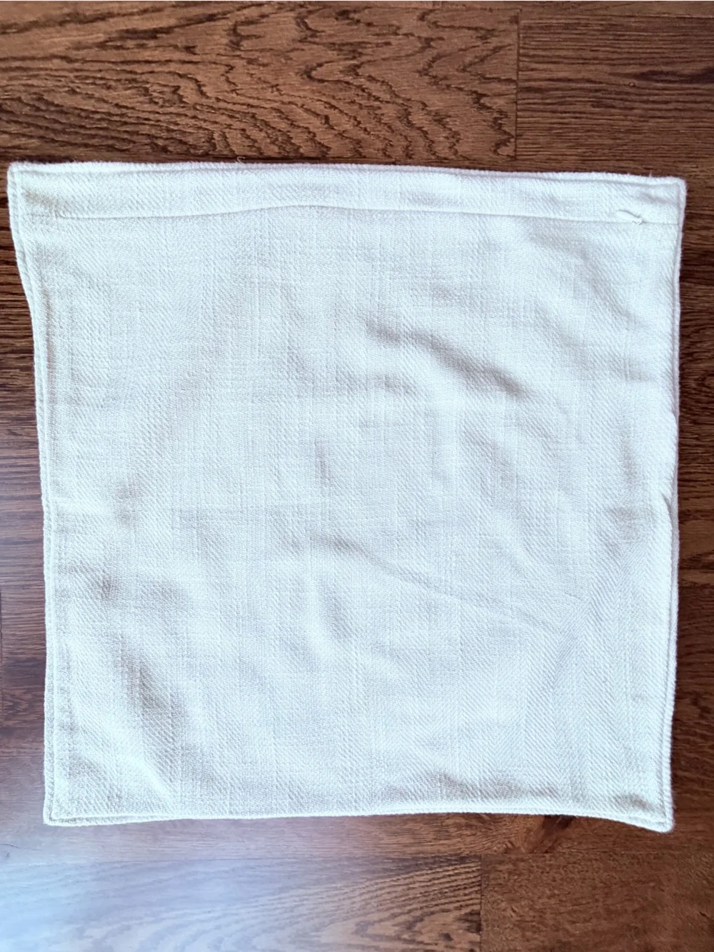 Love Life Embroidered pillow Cover - Cream with taupe Script